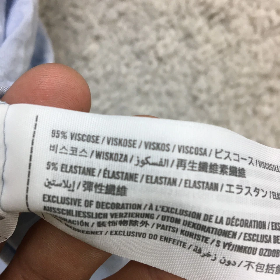 Camiseta Hollister Top Pequeña Adulto Azul Fácil Manga Corta Logo Informal Para Mujer S Foto 4 de 4