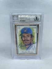 Rollie Fingers Signed 2019 Topps Transcendent Bronze Sketch Art Beckett 10 Auto