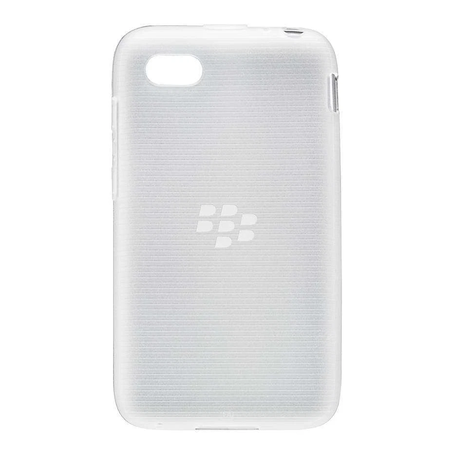 Paquete de 2 x Funda protectora suave genuina BlackBerry Q5 negra/transparente acanalada Foto 4 de 4