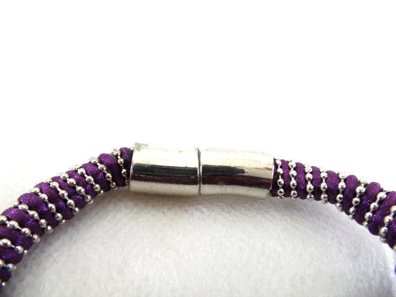 Fashion Jewelry Armband Bordeaux Modeschmuck Magnetverschluss Perlen Knoten - Bild 3 von 4