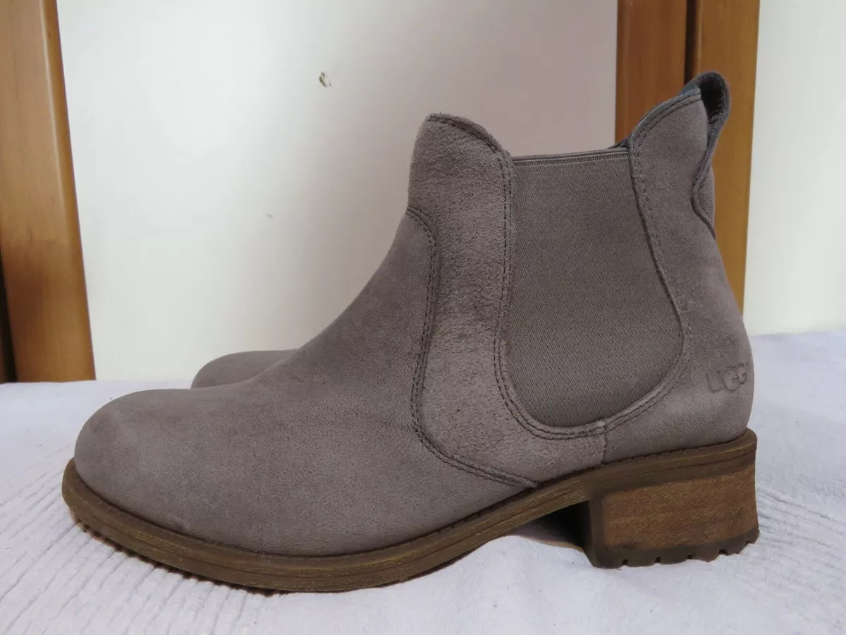 UGG AUSTRALIA BONHAM GRANITE LEATHER ANKLE BOOTS UK 5.5 EUR 38