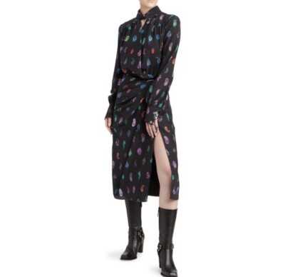 knee length dresses for ladies V Neck Leopard Midi Dress main image 0
