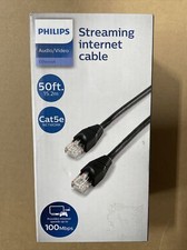 Philips Cat 5e Ethernet Cable 50ft ft. Up to 100Mbps for Router / Modem - Black