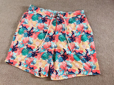 Nautica Mens XL Tropical Coral Reef Fish Swim Trunks Board Shorts Drawstring
