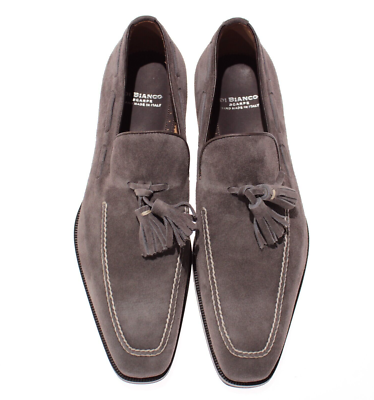 Di Bianco NWD Slip On Tassel Loafers Size 7 US in Gray Suede  display picture 2