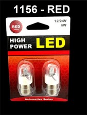 2 Pack - 1156 Red Kaupa Advance Premium Led Light Bulb Replacement 1224v