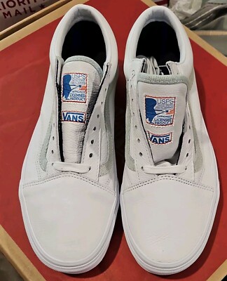 Vans Size 10.5  Old Skool USPS Shoes In Denim White   (91)