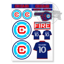Chicago Fire FC MLS Soccer Football Printed Vinyl Decal Sticker High Quality Kit
