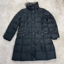 London Fog Jacket Womens Extra Large Faux Fur Down Quilted Puffer Coat **no Hood