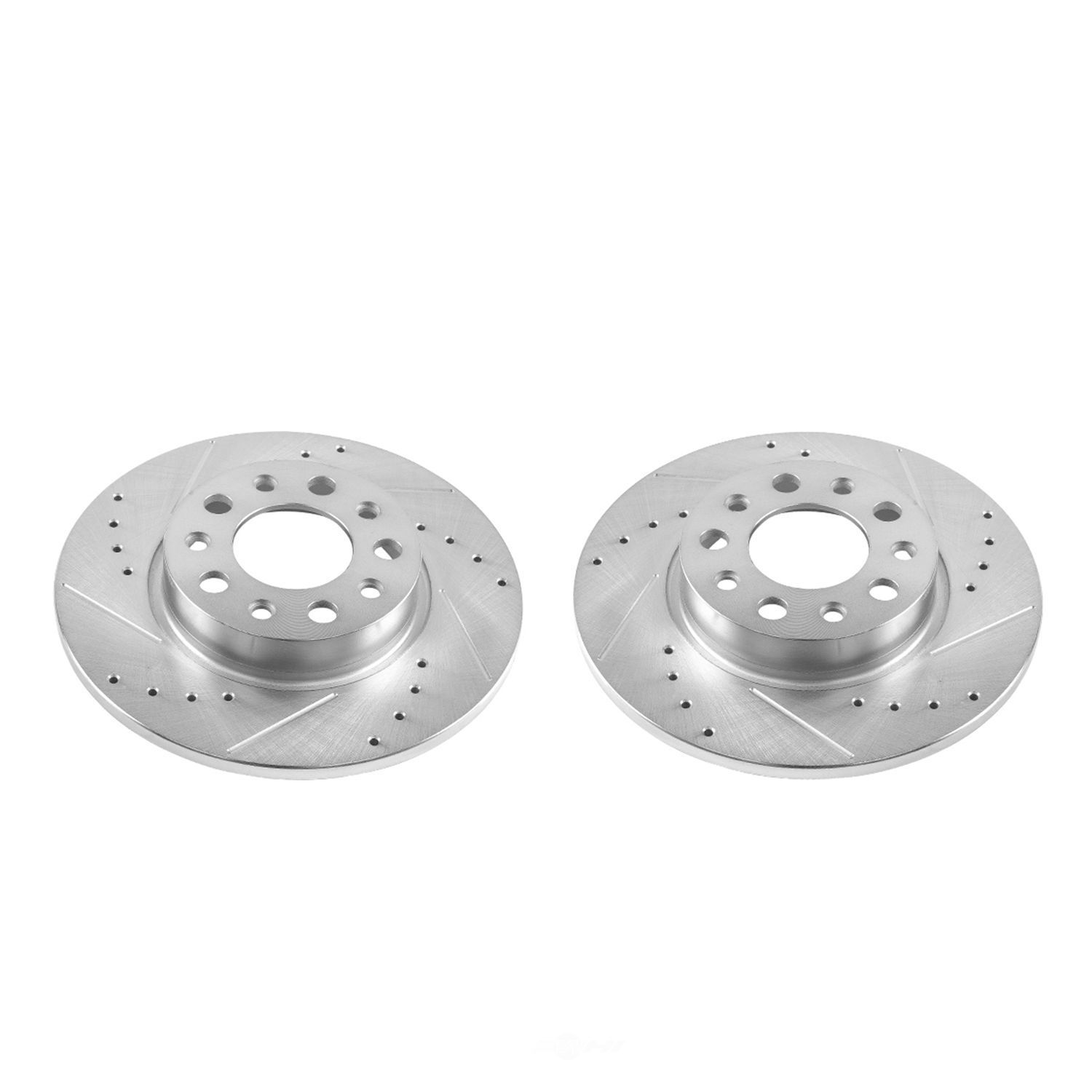 Disc+Brake+Rotor+SetRear+Drilled2C+Slotted+and+Zinc+Plated+Brake+Rotor+Pair for sale online eBay