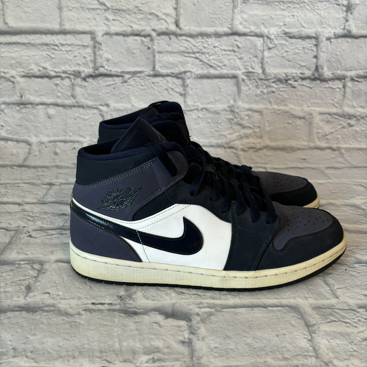 NIKE AIR JORDAN 1 MID‎ OBSIDIAN SANDED PURPLE SIZE 9.5 MEN 554724-445 Air Jordan 1 Mid Obsidian Sanded Purple Size 13 2019 554724  main image 3