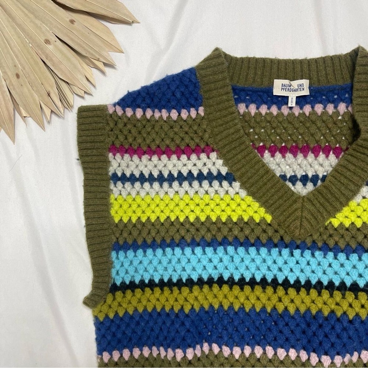 Baum Und Pferdgarten Colette Crochet Striped Wool Knit