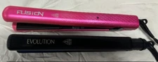 FUSION/EVOLUTION 2PC PK FLAT IRON  (BLACK/PINK)GENTLY USED