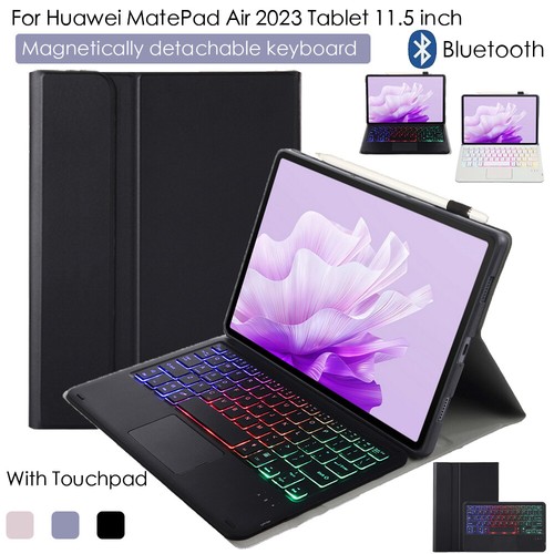 Backlit Keyboard Case For Huawei MatePad Air Tablet Cover 11.5'' with touchpad - Picture 1 of 18