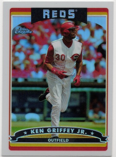Ken Griffey Jr. [Red Refractor] #221 2006 Topps Chrome card