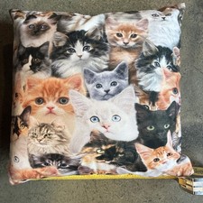 Cat-Themed Decorative Throw Pillow