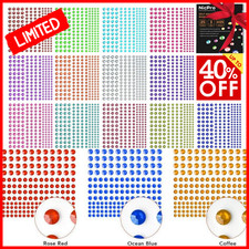 4125PCS Self Adhesive Rhinestone Stickers 25 Colors 3 Sizes Craft Face Nail USA 