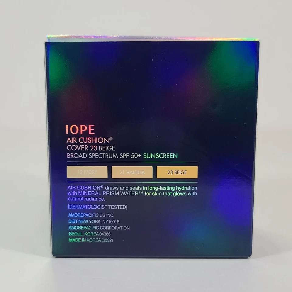 IOPE Air Cushion Cover 23 Beige Foundation SPF 50+ Sunscreen 1.05oz EXP 11/2025 - Image 3 of 4