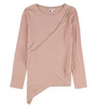 bar III Womens Zipper Detail Pullover Blouse