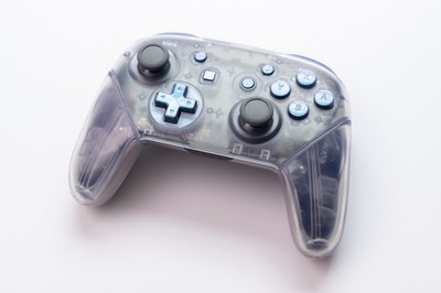 Custom Clear Nintendo Switch Pro Controller Green Purple Buttons