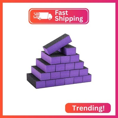 20 Pcs Nail Buffer Block Sponge Sanding Buffing File 80/120 Grit 3 Sides Nail Fi