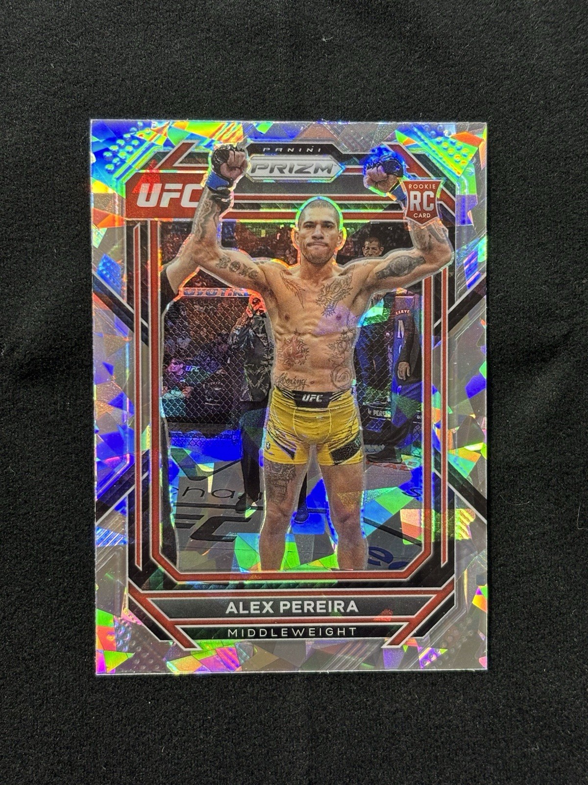 2023 PANINI PRIZM UFC ALEX PEREIRA #111 ROOKIE SILVER ICE PRIZMS SP