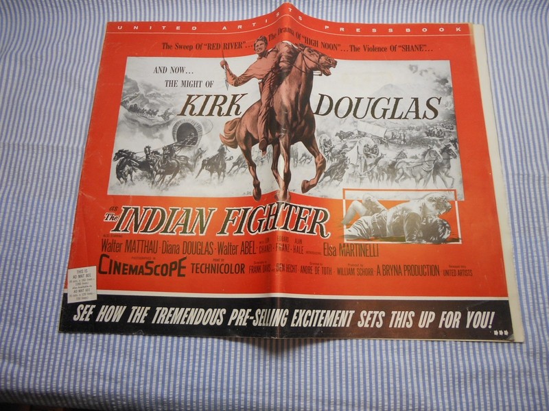 Vintage MOVIE PRESSBOOK for "THE INDIAN FIGHTER" KIRK DOUGLAS & ELSA MARTINELLI