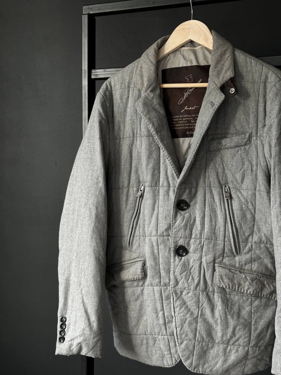 Montecore Wool Leather Double Breasted Lined Down… - image 3