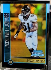2002 Bowman Chrome Football #219 Akin Ayodele Gold Refractor Rookie # 34/50 Jags