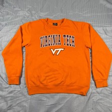 Colosseum Sweatshirt Mens M Orange Virginia Tech Hokies VT Collegiate Pullover
