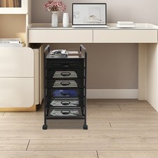 New 6 Drawers Rolling Storage Cart Organizer File Cabinets with Universal Wheels