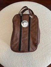 NWT Jones Co. Classic Shoe Bag Brown w Charity Tournament Logo - Vegan Leather