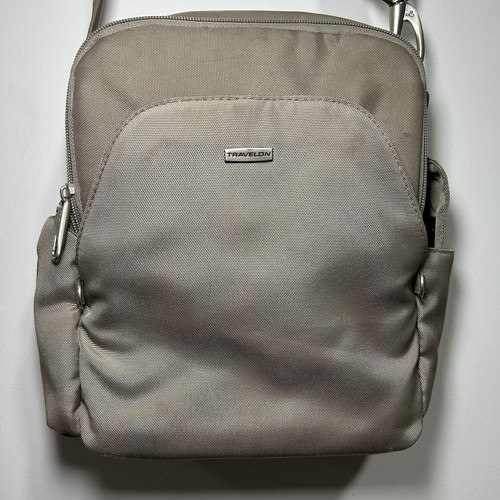 $180 Travelon Anti-Theft Classic Travel Bag Nutmeg Crossbody - Picture 3 of 16