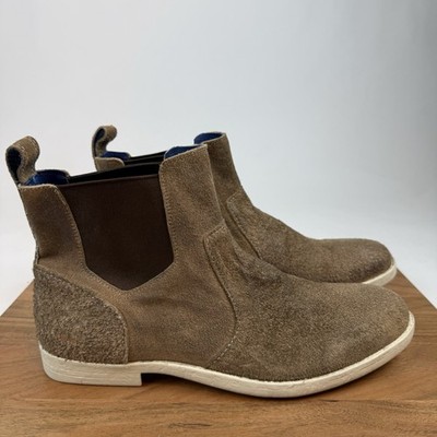 New Mens Bed Stu Vasari Taupe Distressed Suede Ankle Chelsea 