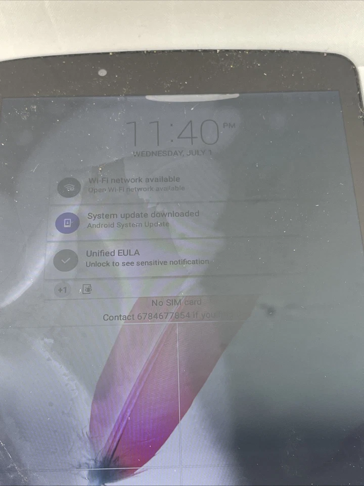 LG G Pad FV496 16GB, Wi-Fi + 4G Android w/ power supply ~For Parts Only - Image 2 of 4
