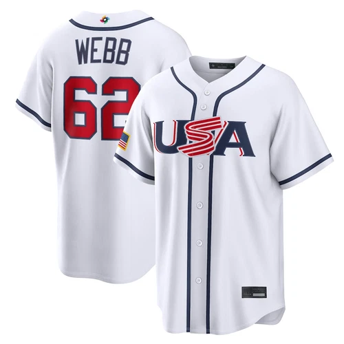 Men's/Youth USA Baseball White 2026 World Baseball Classic Home Stadium Jersey