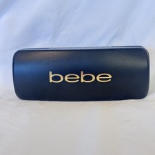Bebe Hard Shell Glasses Sunglasses Case Black w/Gold Lettering Clam Shell Case