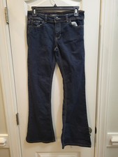 Jordache Flare Leg Jeans Dark Wash Denim Girls Pants Trendy Kids Size 16