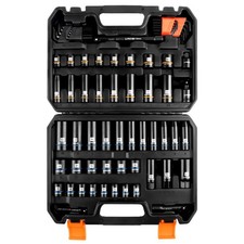 3/8 inch Drive 12 Point Socket Set 71 Piece,SAE 5/16-3/4in and Metric 8-22mm...