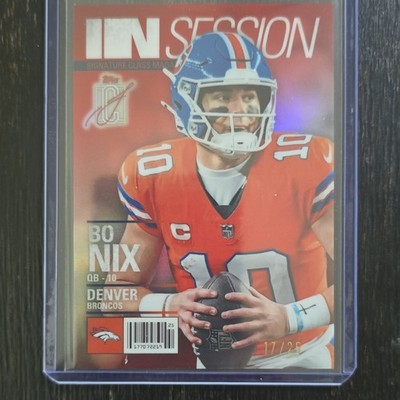 Topps 2025 Signature Class Bo Nix Broncos In Session Red Refractor IS-7 #17/25