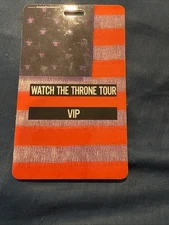 Jay-Z Kanye West Watch The Throne Tour VIP All Access Pass
