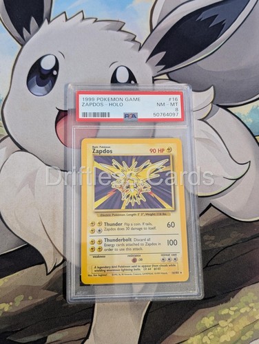 Zapdos graded PSA 8 for sale on eBay