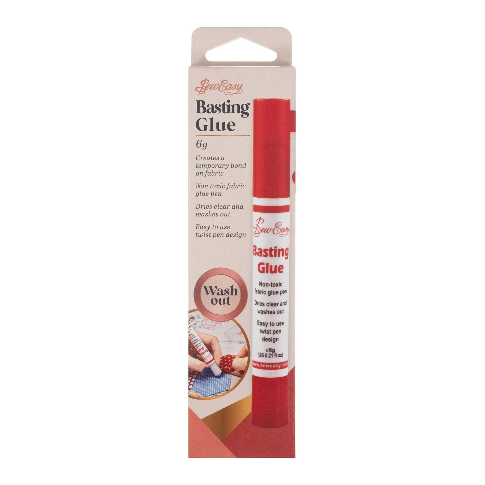 SewEasy Basting Glue Pen – 6g Washable Temporary Fabric Adhesive