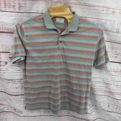 Linksoul Golf Polo Shirt Mens XL  Striped Luxury Cotton Casual Preppy