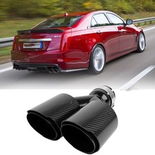Carbon Fiber 2.5in4 Out Dual Quad Exhaust Tip For Cadillac Ats Cts Cts-v Dts