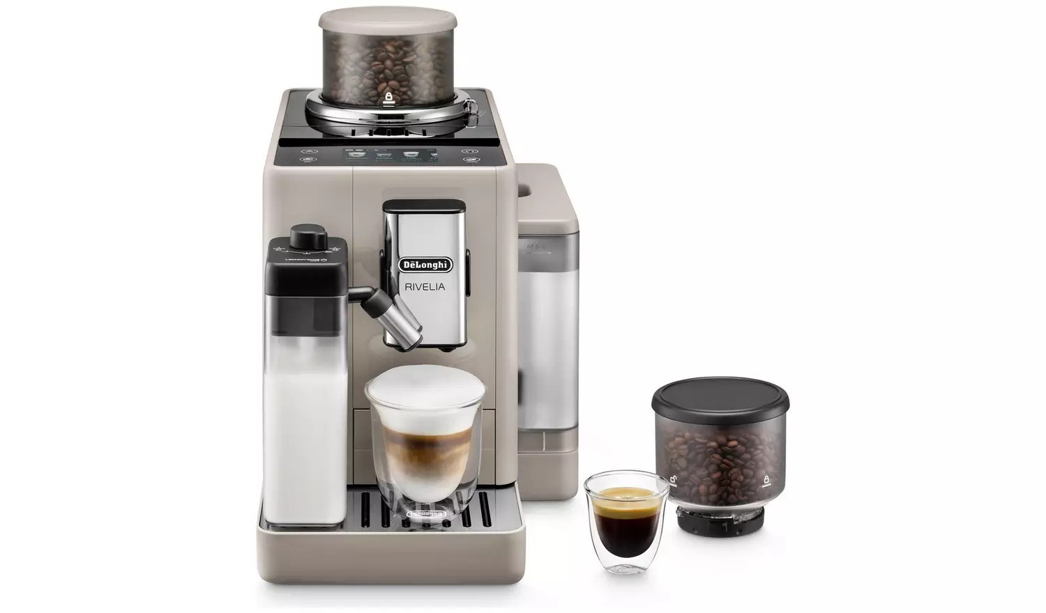 De'Longhi Rivelia Bean To Cup Coffee Machine - Beige {Scratched/Missing Items}