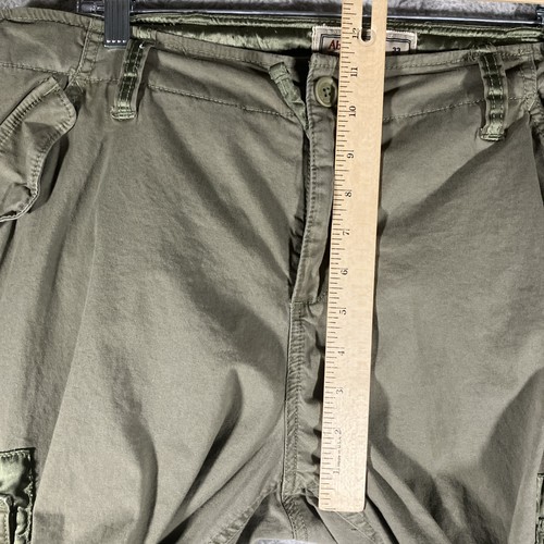 Pantalones cargo de paracaídas Abercrombie & Fitch para hombre 33 (37 real) verde militar - Imagen 14 de 23