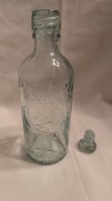 Vintage Antique Walker & Hall Sheffield  glass bottle with stopper