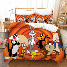 Looney Tunes Bugs Bunny Duvet Cover Quilt Cover Pillowcase Bedding Set