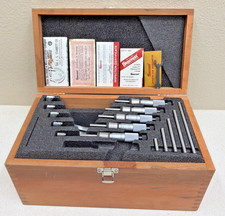 STARRETT No. 226 MICROMETER SET 1"-6" With Wrench, Paperwork &Wooden Box